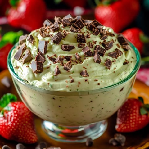 Cremiger Minz-Schoko-Käsecreme-Dip