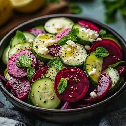 Knackiger Gurken-Rote-Bete-Salat