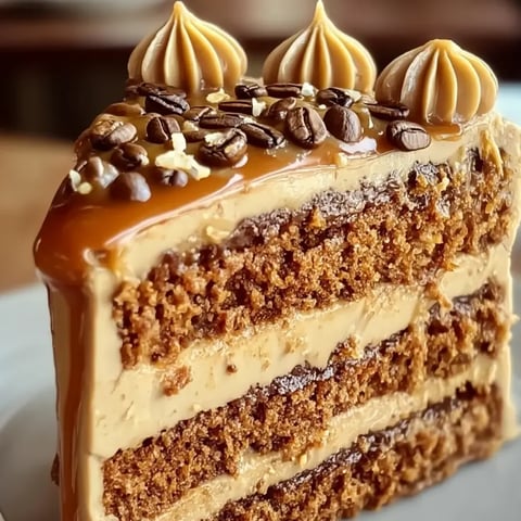 Ein Stück Kuchen mit Glasur und Nüssen.