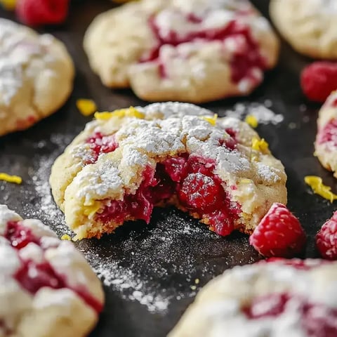 Ein Keks mit weißem Puder obendrauf.