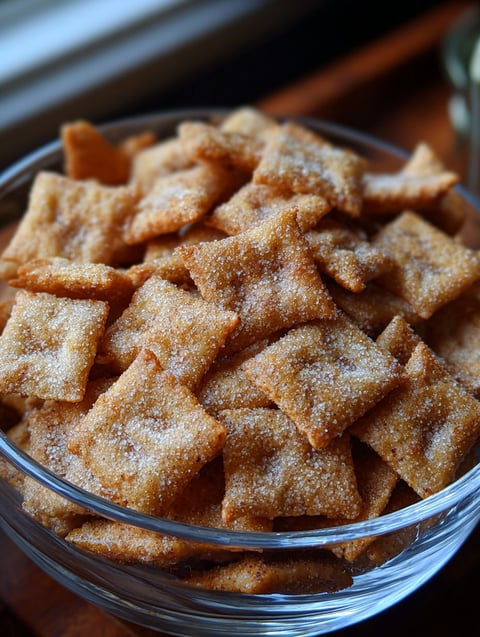 Eine Schüssel mit selbstgemachtem Zimt Crunch.