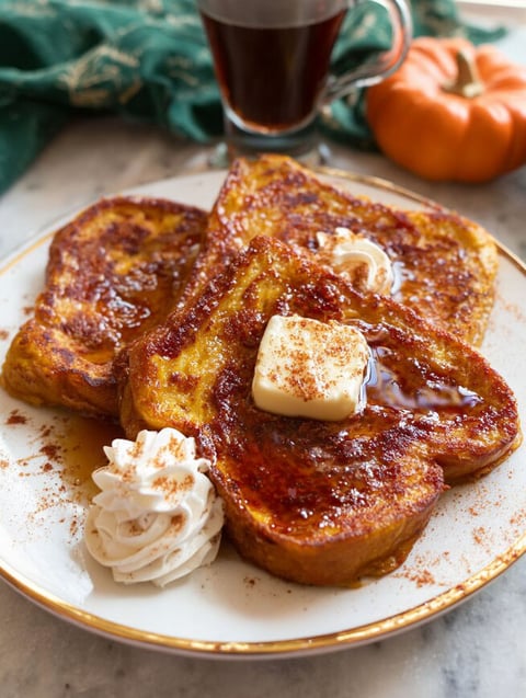 French Toast mit Butter und Sirup.