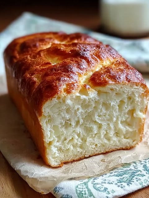 Eine Scheibe Lowcarb Joghurtbrot.